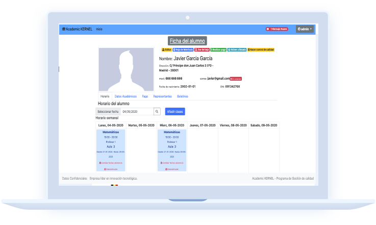 Software de Gestion de Academias
